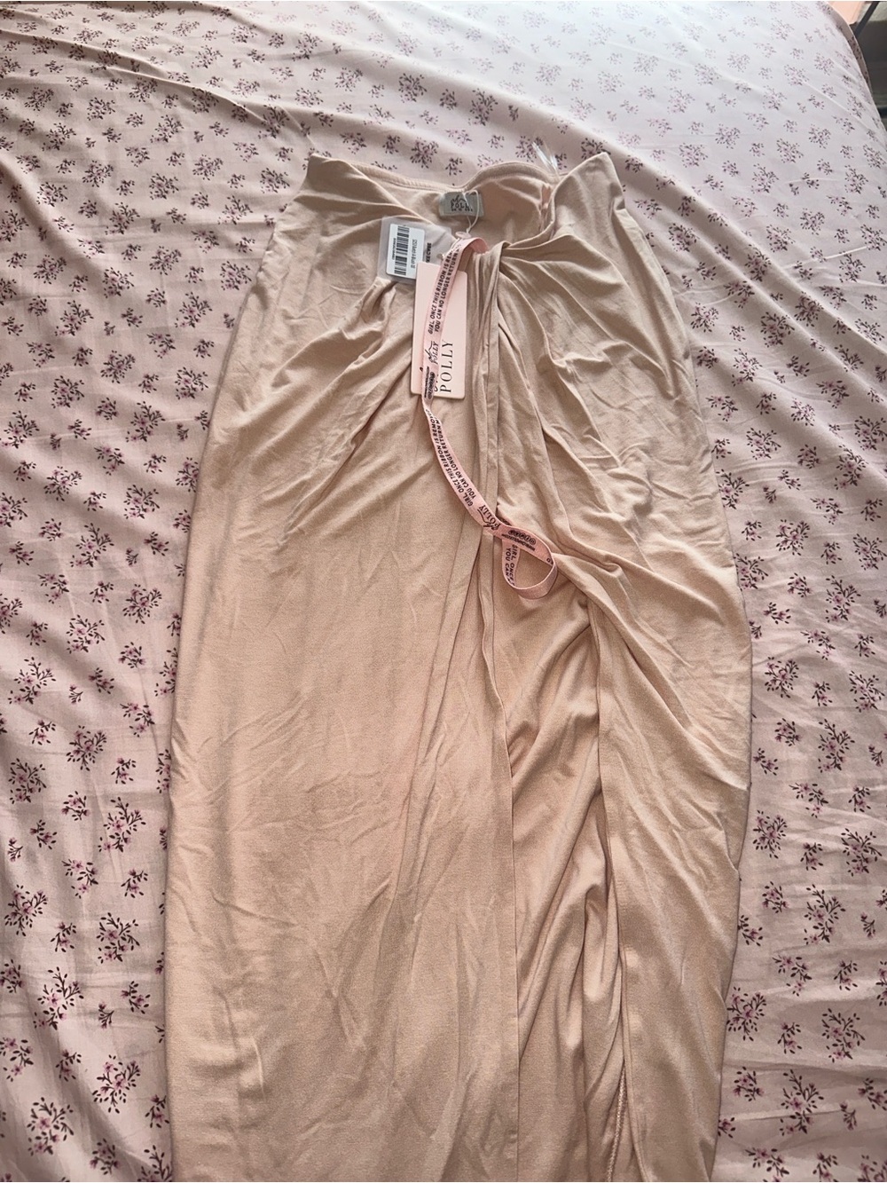 Oh Polly Blush Pink Midi Skirt - Picture 1 of 3